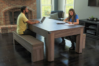 Newport 7-Ft Billards Multi Game Combo Table Set w/Benches