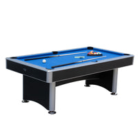 Maverick II 7-ft Pool Table with Table Tennis Top - Black with Blue Felt