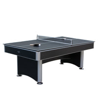 Maverick II 7-ft Pool Table with Table Tennis Top - Black with Blue Felt