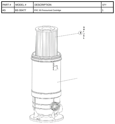 Replacement Cartridge BS 00477 PRC30 Above Ground Pool Filter