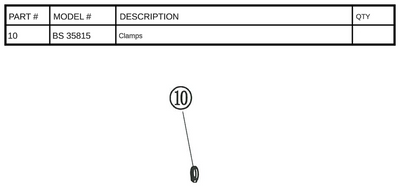 Replacement Part BS 35815 - Clamp