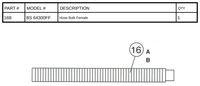 Replacement Part BS 64300FF - Hose Bulk Female