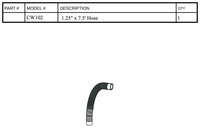 Replacement Part CW102 - 1.25" x 7.5' Hose