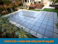 Aquamaster Solid W/ Drain Rectangle In-Ground Swimming Pool Safety Cover