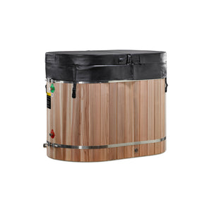 DCT Oval Barrel Tub Cold Plunge (50-P) Pacific Cedar with Chiller