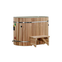 DCT Oval Barrel Tub Cold Plunge (50-P) Pacific Cedar with Chiller