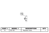 Replacement Part DD 105 - Regulator Valve