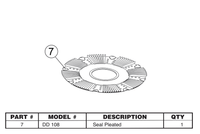 Replacement Part DD 108 - Dirt Demon Seal Pleated