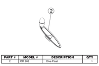 Replacement Part DD 202 - Trident Dive Float