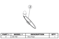 Replacement Part DD 702 - Trident Dive Float