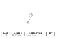 Replacement Part DD EYEBALL - Eyeball Diverter