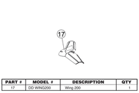 Replacement Part DD WING200 - Trident Wing 200
