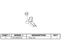 Replacement Part DD Wing700 - Stinger Wing 700