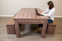 Newport 7-Ft Billards Multi Game Combo Table Set w/Benches