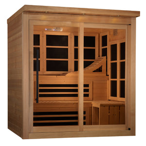Golden Designs Monaco Limited Edition Elite 6 Person Near Zero EMF Far IR Sauna