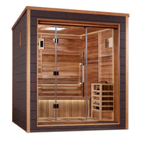 Golden Designs Drammen 3 Person Outdoor-Indoor Traditional Sauna