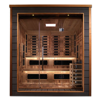 Golden Designs Karlstad 6 Person Outdoor-Indoor PureTech™ Hybrid Full Spectrum Sauna