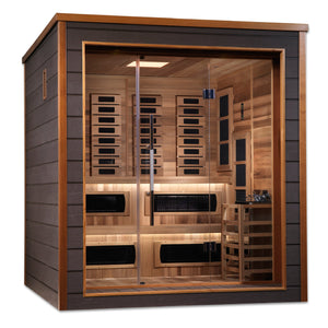 Golden Designs Karlstad 6 Person Outdoor-Indoor PureTech™ Hybrid Full Spectrum Sauna