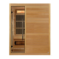 Golden Designs Soria 3 Person Hybrid Sauna (Indoor) Full Spectrum and Harvia Traditional Stove