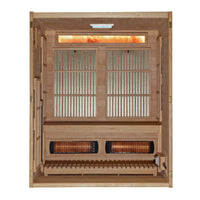 Golden Designs Soria 3 Person Hybrid Sauna (Indoor) Full Spectrum and Harvia Traditional Stove