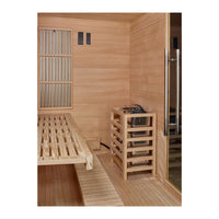 Golden Designs Soria 3 Person Hybrid Sauna (Indoor) Full Spectrum and Harvia Traditional Stove