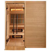 Golden Designs Toledo 6 Person Hybrid Sauna (Indoor) Full Spectrum and Harvia Traditional Stove