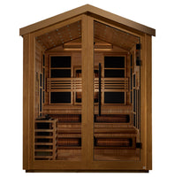 Golden Designs Kaskinen 6 Person Barn Hybrid (PureTech™ Full Spectrum IR or Traditional Stove) Outdoor Sauna