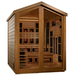 Golden Designs Kaskinen 6 Person Barn Hybrid (PureTech™ Full Spectrum IR or Traditional Stove) Outdoor Sauna
