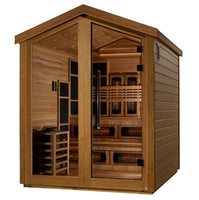 Golden Designs Kaskinen 6 Person Barn Hybrid (PureTech™ Full Spectrum IR or Traditional Stove) Outdoor Sauna