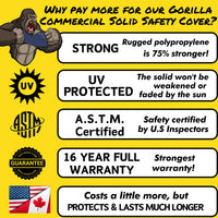 16-Year Gorilla Solid In-Ground Pool Safety Cover