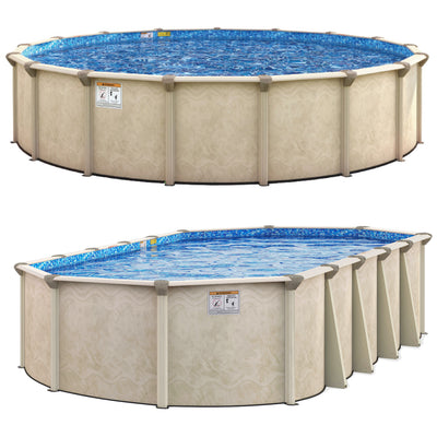 Lake Vista 52" or 54" Tall Steel Above Ground Pool Kit plus Starter Package