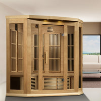 Maxxus 3 Person Corner Near Zero EMF FAR IR Sauna