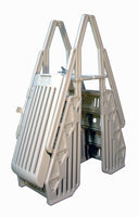 Vinyl Works 24" Gated Entry Above Ground Pool Ladder, Taupe | AF-T