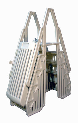 Vinyl Works 24" Gated Entry Above Ground Pool Ladder, Taupe | AF-T