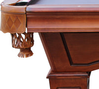 St. Lawrence 8' Slate Pool Table w/ Leather Drop Pockets