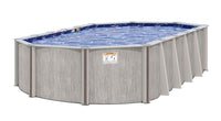 River Bend 52" or 54" Tall Resin Above Ground Pool Kit With Step plus Starter Package