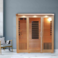 Sonoma 4 Person Hemlock FAR Infrared Corner Sauna with Bluetooth Stereo