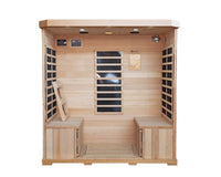 Sonoma 4 Person Hemlock FAR Infrared Corner Sauna with Bluetooth Stereo