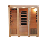 Sonoma 4 Person Hemlock FAR Infrared Corner Sauna with Bluetooth Stereo