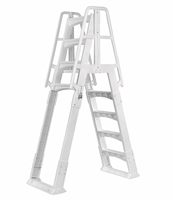 Blue Wave A-Frame 48 to 56 Inch Adjustable Above Ground Swimming Pool Ladder NE9880