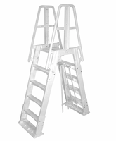 Blue Wave A-Frame 48 to 56 Inch Adjustable Above Ground Swimming Pool Ladder NE9880