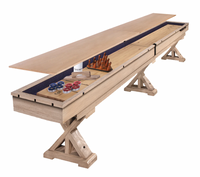 The Rockford 12' Two-Piece Solid Wood Shuffleboard Table