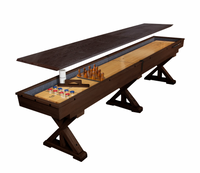 The Rockford 12' Two-Piece Solid Wood Shuffleboard Table