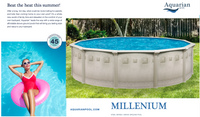 Millennium 52" Tall Steel Above Ground Pool Kit plus Starter Package