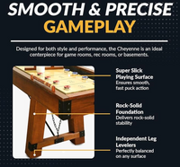 Cheyenne 12-ft Shuffleboard Table in Rustic Oak Finish