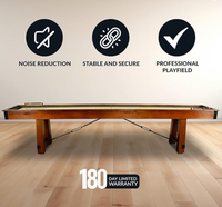 Cheyenne 12-ft Shuffleboard Table in Rustic Oak Finish