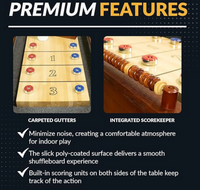 Cheyenne 12-ft Shuffleboard Table in Rustic Oak Finish