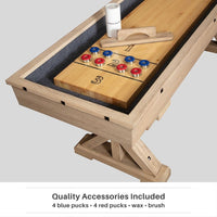 The Rockford 12' Two-Piece Espresso Shuffleboard Table