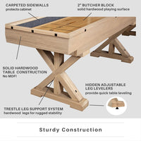 The Rockford 12' Two-Piece Espresso Shuffleboard Table