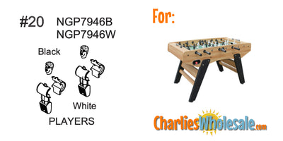 Replacement Part NGP7946W White or NGP7946B Black Players for BG50382